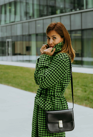 Пальто из букле, лайм 1