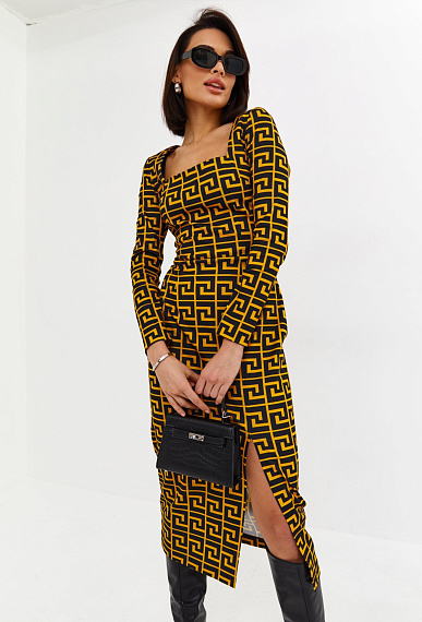 Платье-футляр ELECTRA YELLOW 1