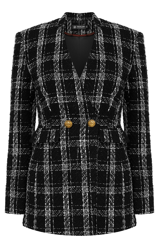 Блейзер из букле, чёрный