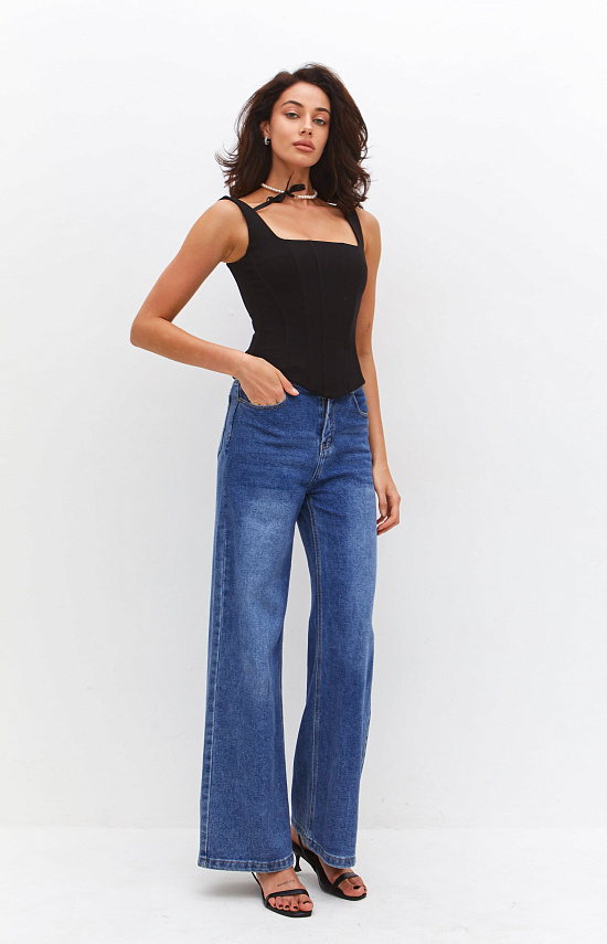 Корсет из костюмной ткани, чёрный 1