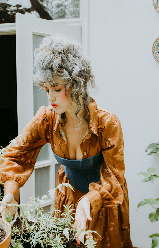 Корсет из денима